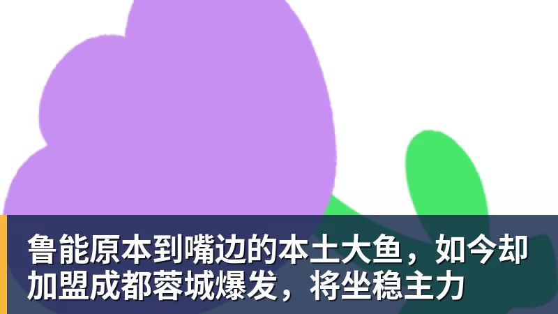 鲁能原本到嘴边的本土大鱼，如今却加盟成都蓉城爆发，将坐稳主力
